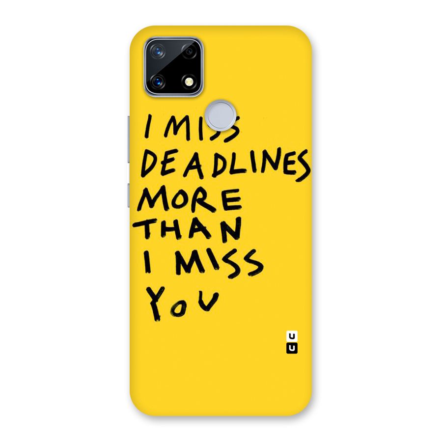 Deadlines Back Case for Realme Narzo 20