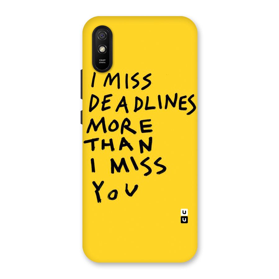 Deadlines Back Case for Redmi 9A