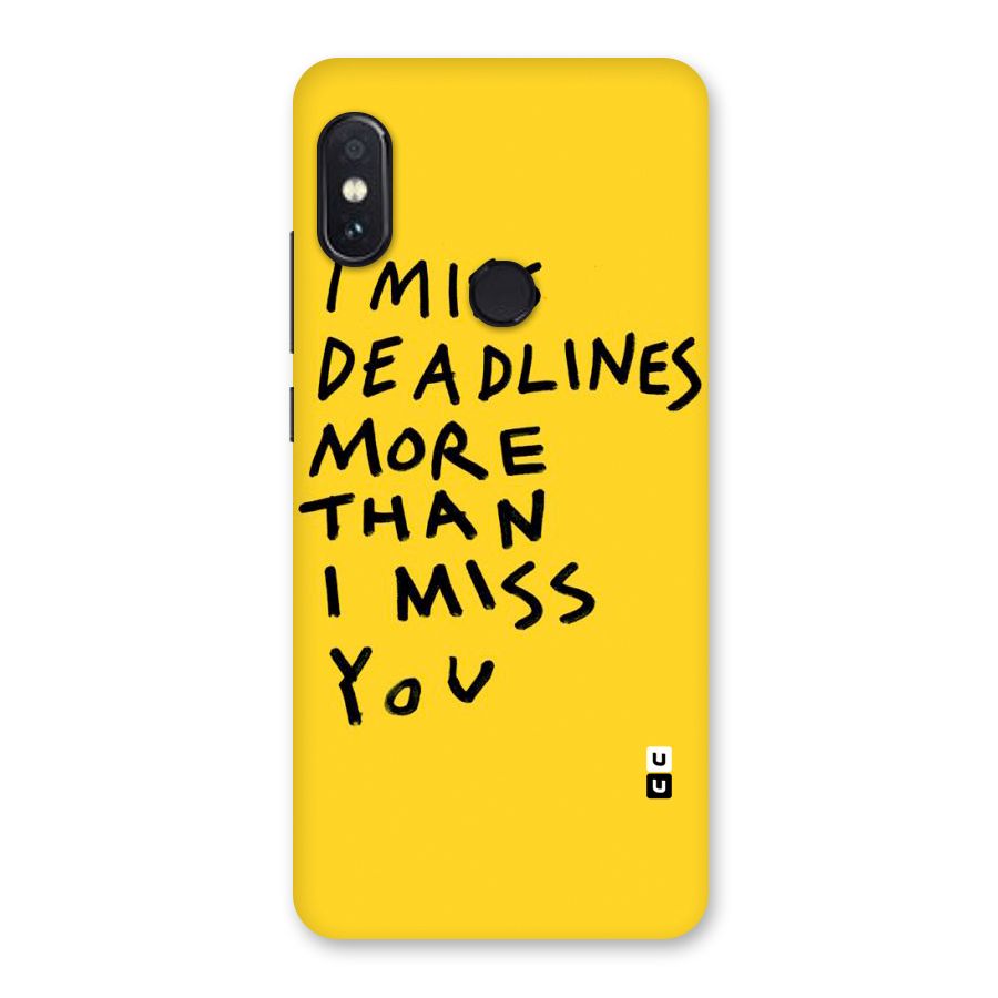 Deadlines Back Case for Redmi Note 5 Pro