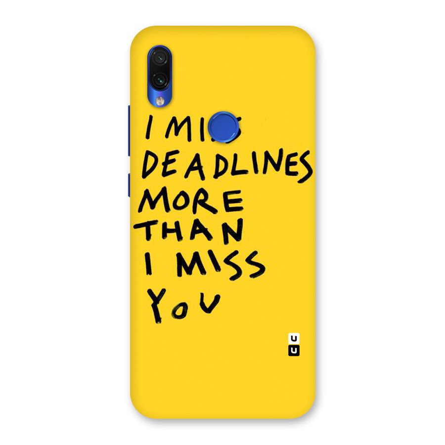 Deadlines Back Case for Redmi Note 7S