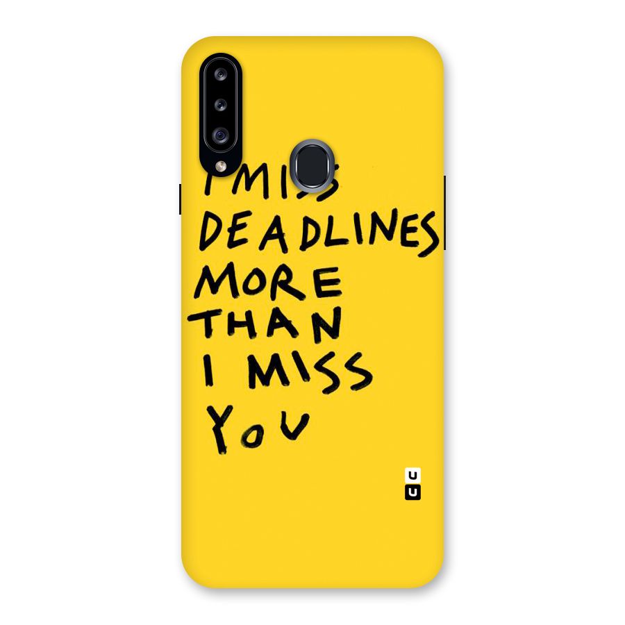 Deadlines Back Case for Samsung Galaxy A20s
