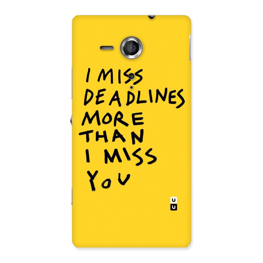 Deadlines Back Case for Sony Xperia SP