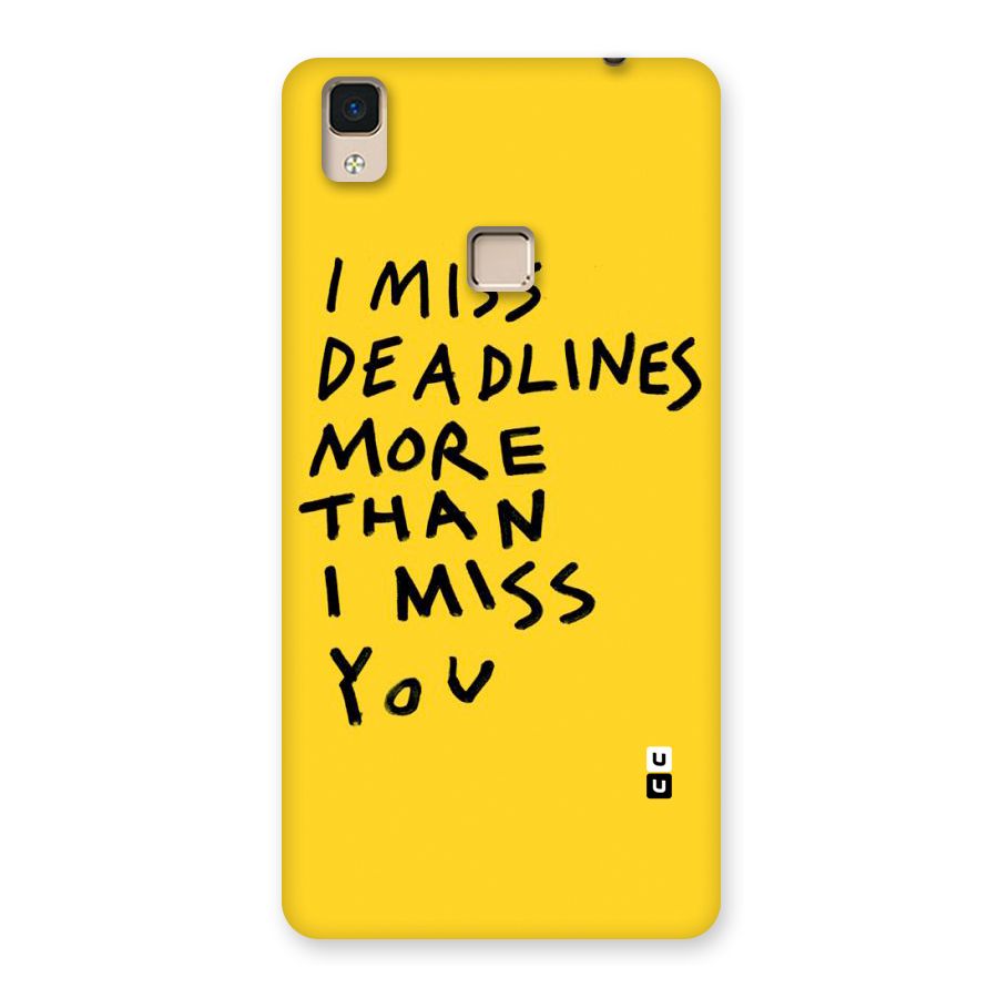 Deadlines Back Case for V3 Max