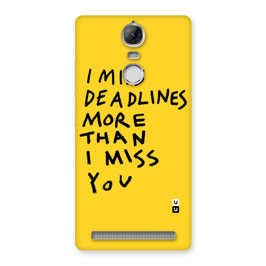 Deadlines Back Case for Vibe K5 Note