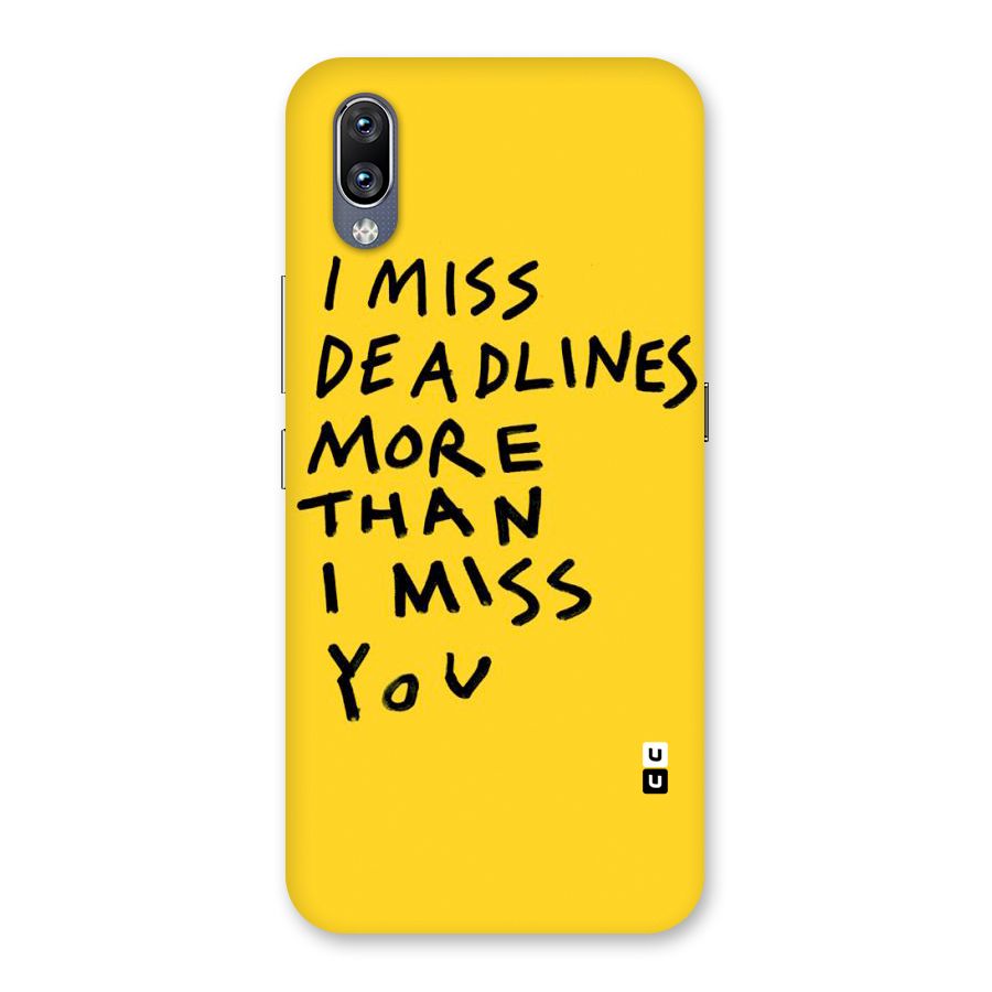 Deadlines Back Case for Vivo NEX