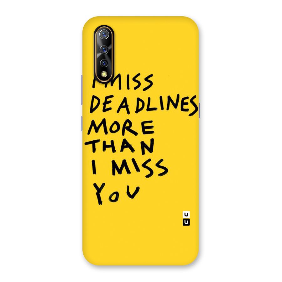 Deadlines Back Case for Vivo S1