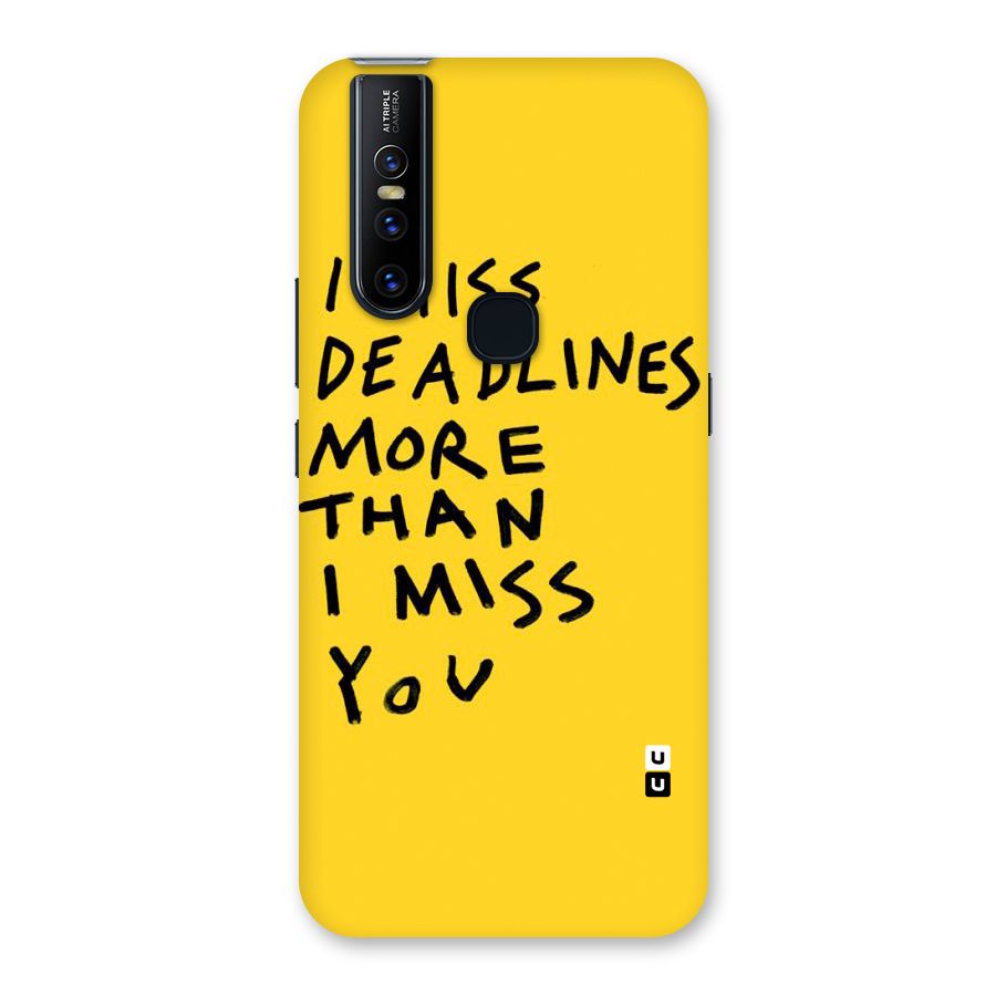Deadlines Back Case for Vivo V15