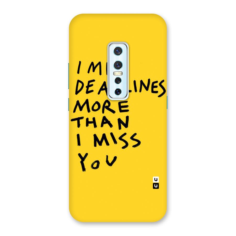 Deadlines Back Case for Vivo V17 Pro