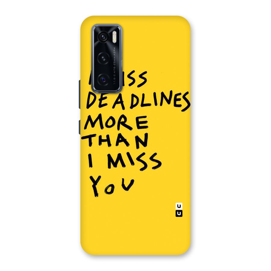 Deadlines Back Case for Vivo V20 SE