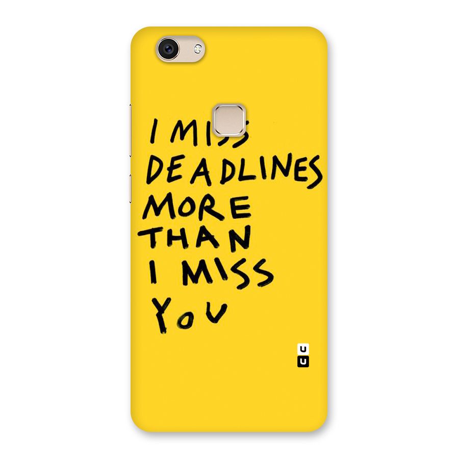 Deadlines Back Case for Vivo V7