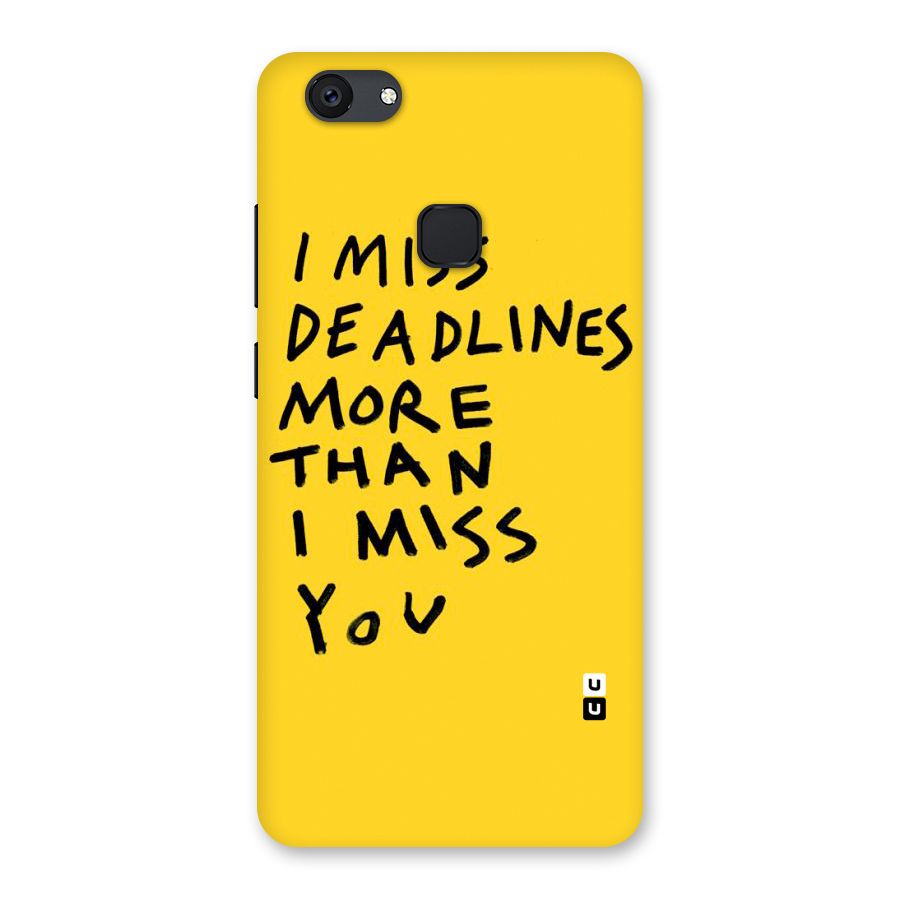 Deadlines Back Case for Vivo V7 Plus
