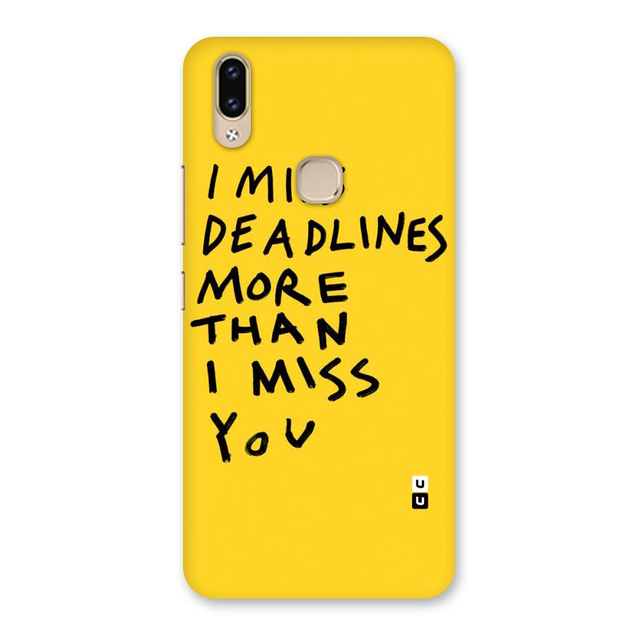 Deadlines Back Case for Vivo V9 Youth