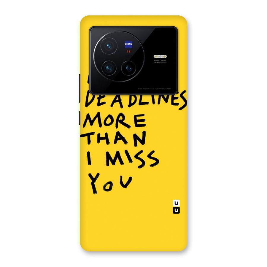 Deadlines Back Case for Vivo X80