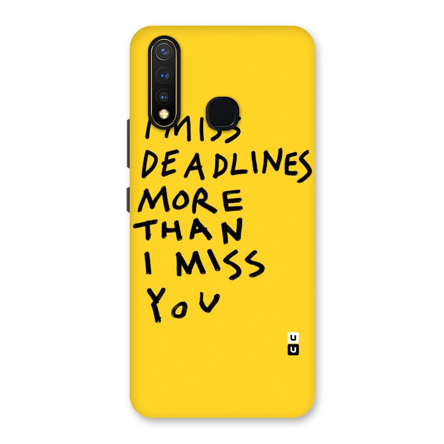 Deadlines Back Case for Vivo Y19