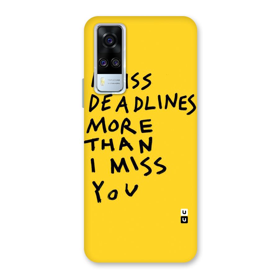 Deadlines Back Case for Vivo Y31