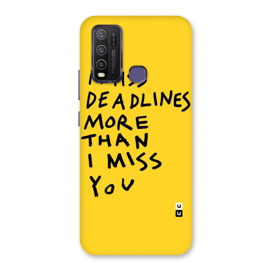 Deadlines Back Case for Vivo Y50