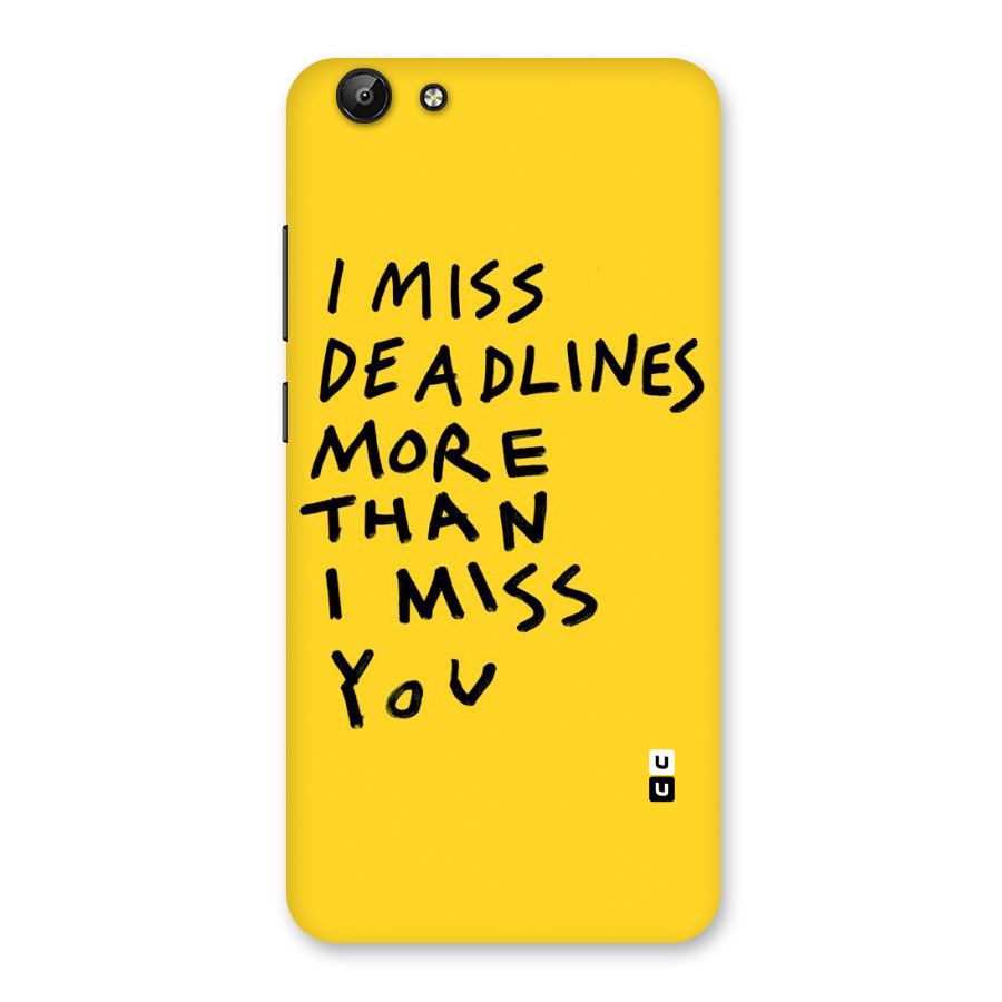 Deadlines Back Case for Vivo Y69