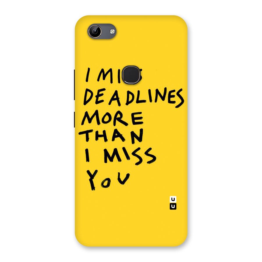 Deadlines Back Case for Vivo Y81