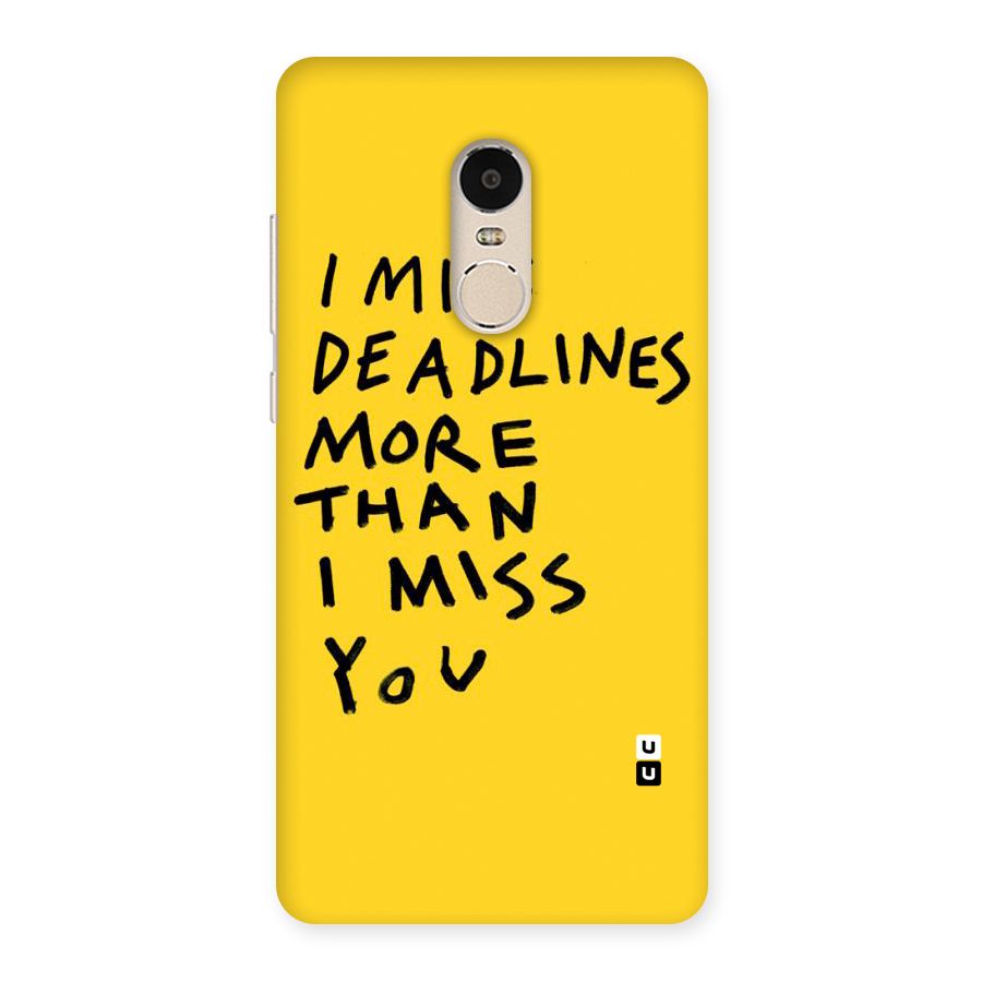 Deadlines Back Case for Xiaomi Redmi Note 4