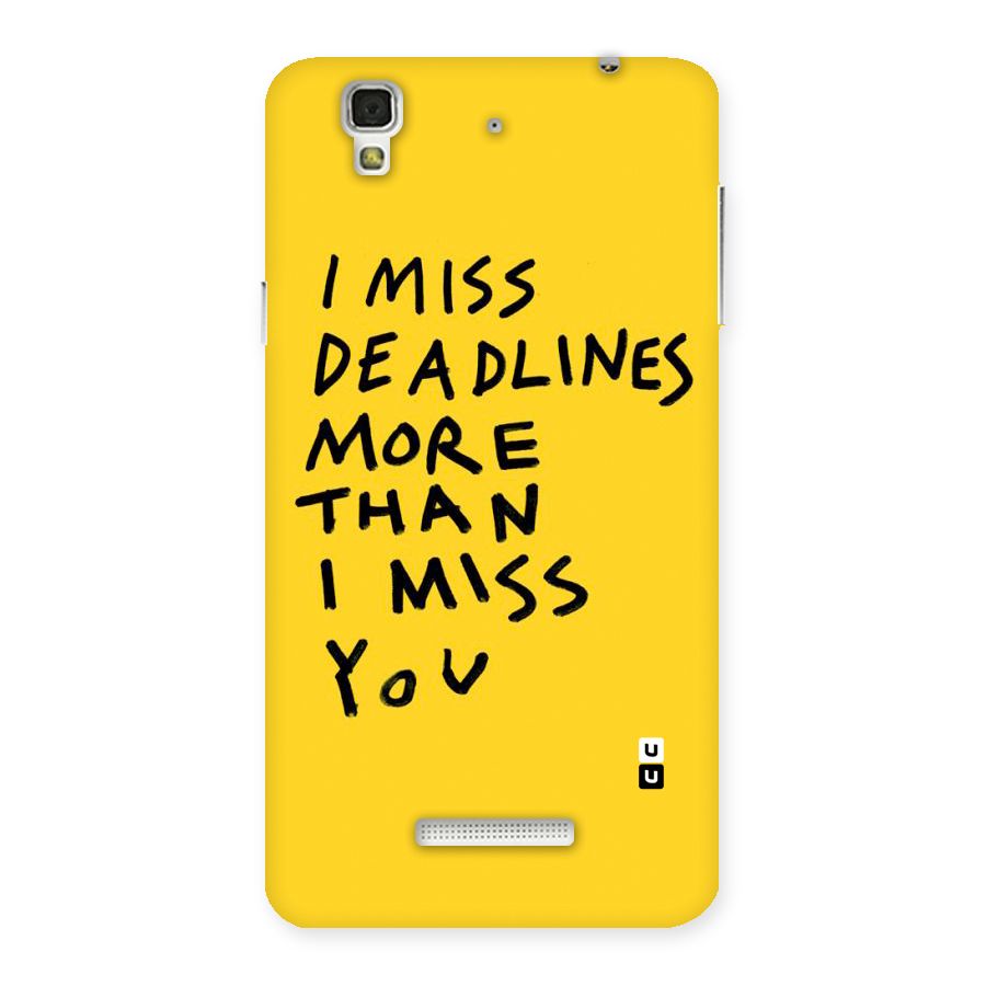 Deadlines Back Case for Yu Yureka