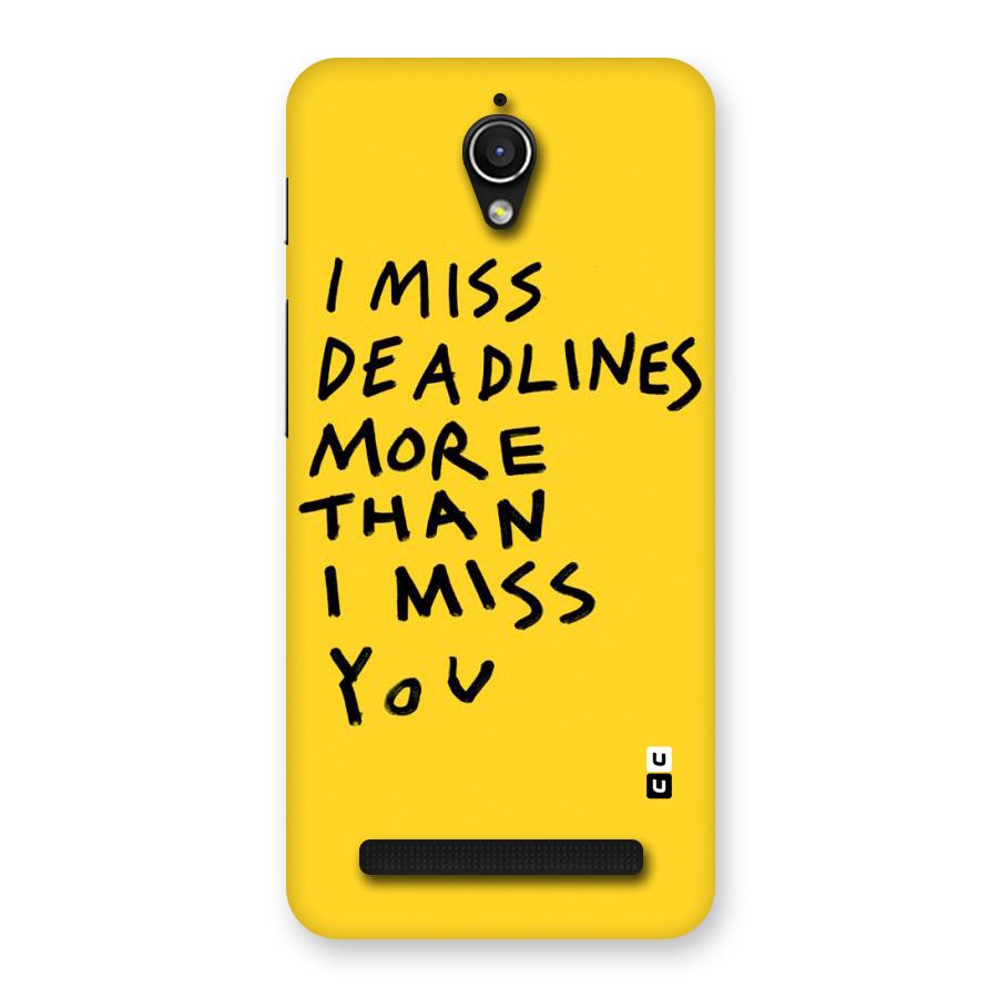 Deadlines Back Case for Zenfone Go