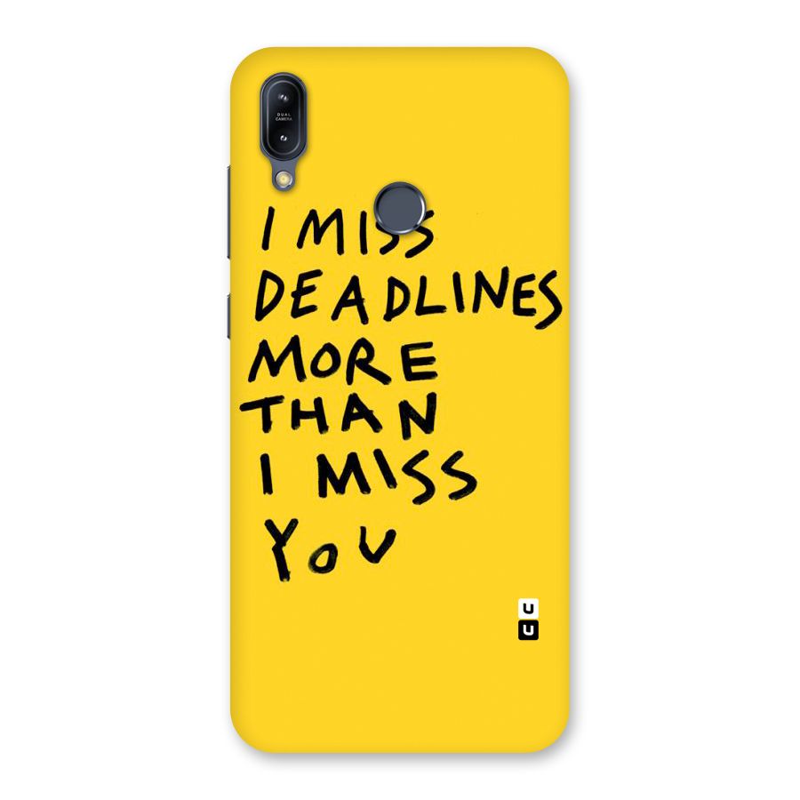 Deadlines Back Case for Zenfone Max M2