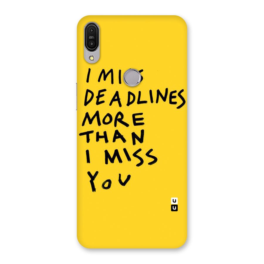 Deadlines Back Case for Zenfone Max Pro M1