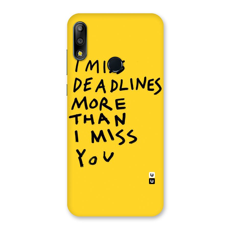 Deadlines Back Case for Zenfone Max Pro M2