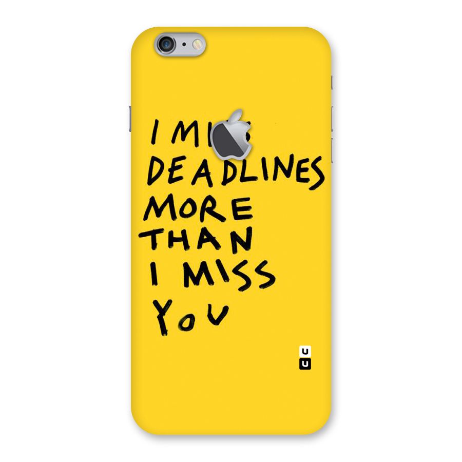 Deadlines Back Case for iPhone 6 Plus 6S Plus Logo Cut