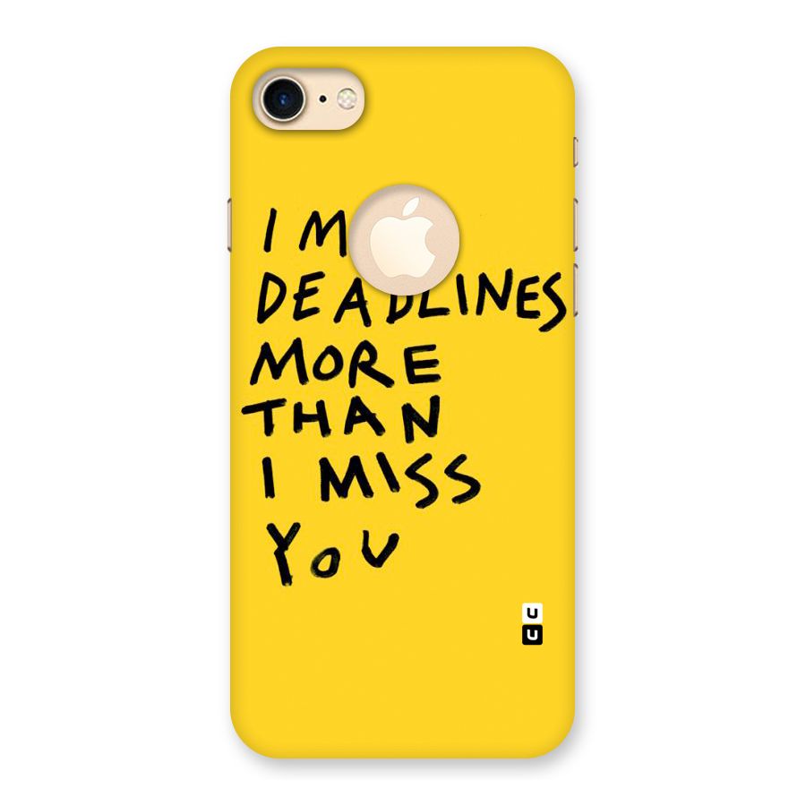Deadlines Back Case for iPhone 7 Logo Cut