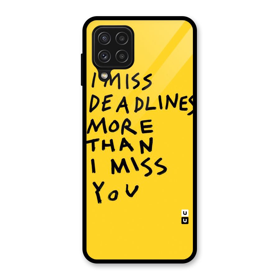 Deadlines Glass Back Case for Galaxy A22 4G