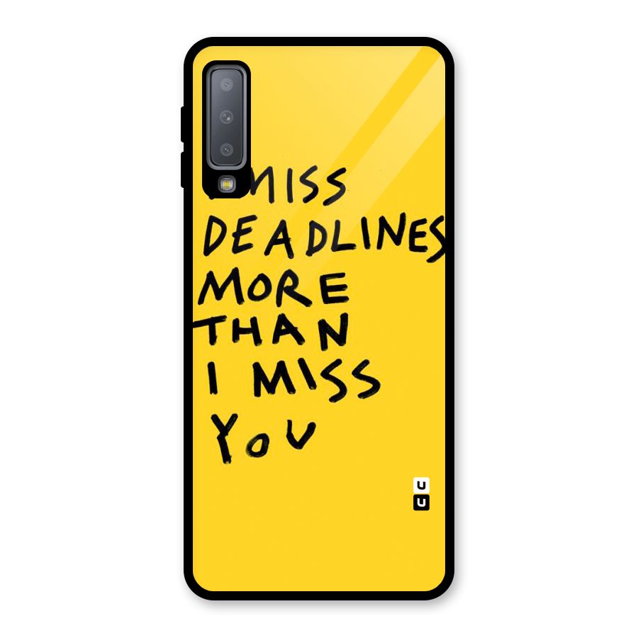Deadlines Glass Back Case for Galaxy A7 (2018)