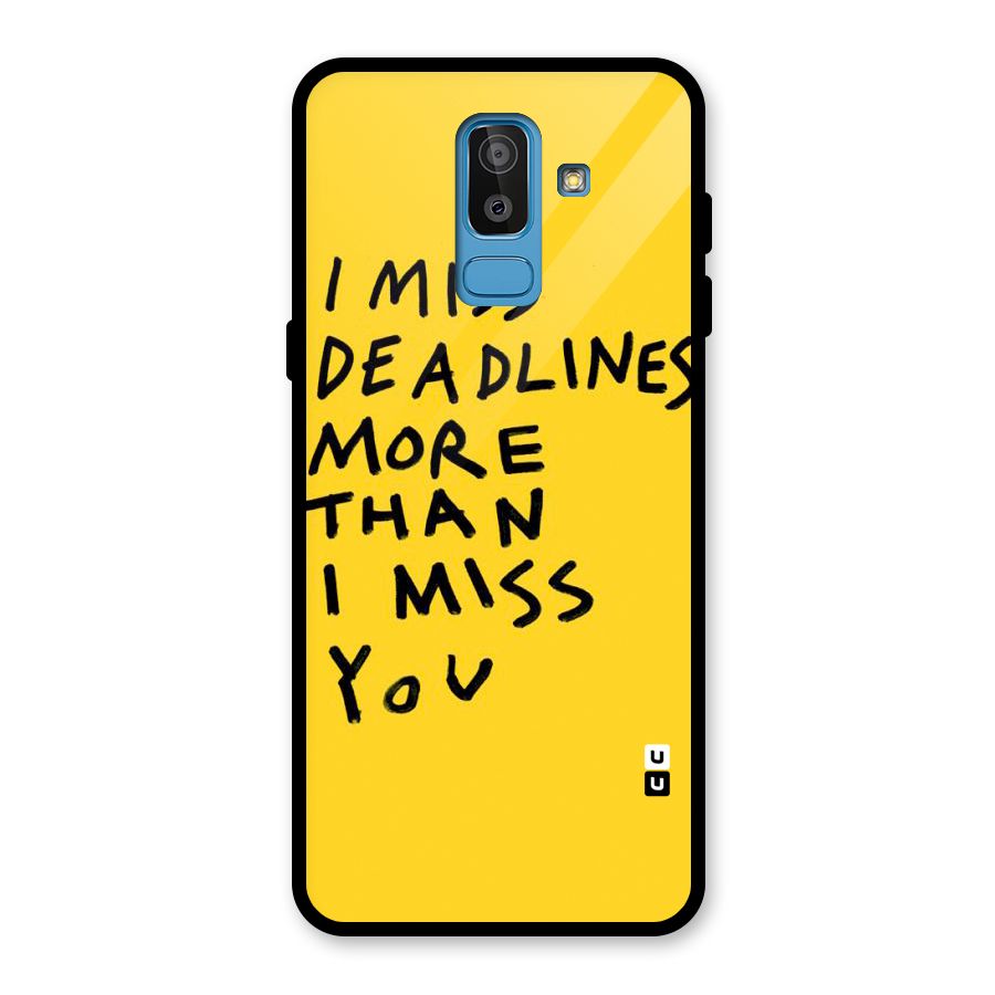 Deadlines Glass Back Case for Galaxy J8