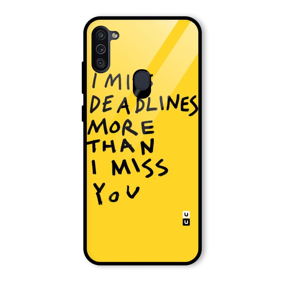 Deadlines Glass Back Case for Galaxy M11