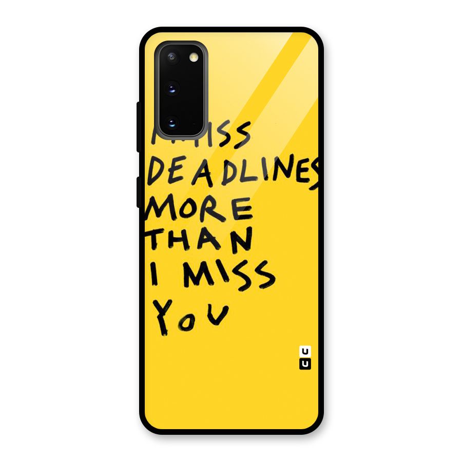 Deadlines Glass Back Case for Galaxy S20