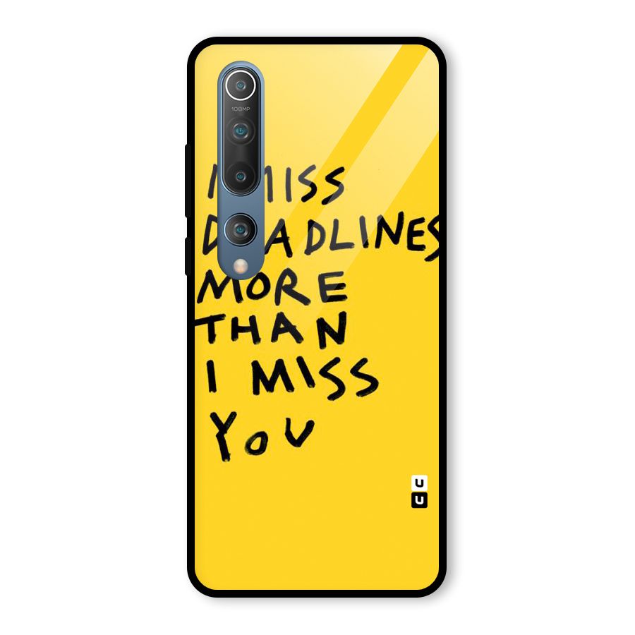 Deadlines Glass Back Case for Mi 10