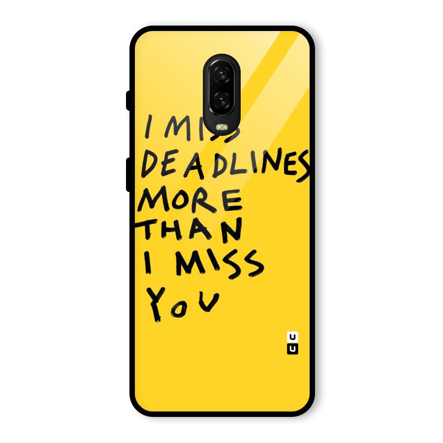Deadlines Glass Back Case for OnePlus 6T