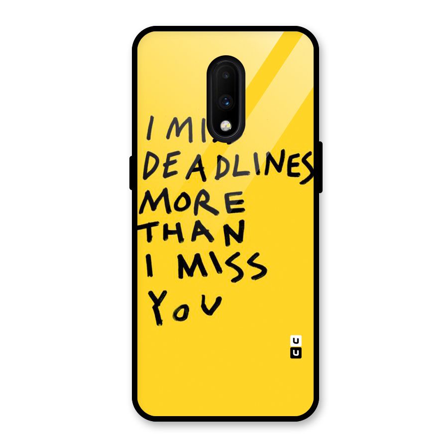 Deadlines Glass Back Case for OnePlus 7