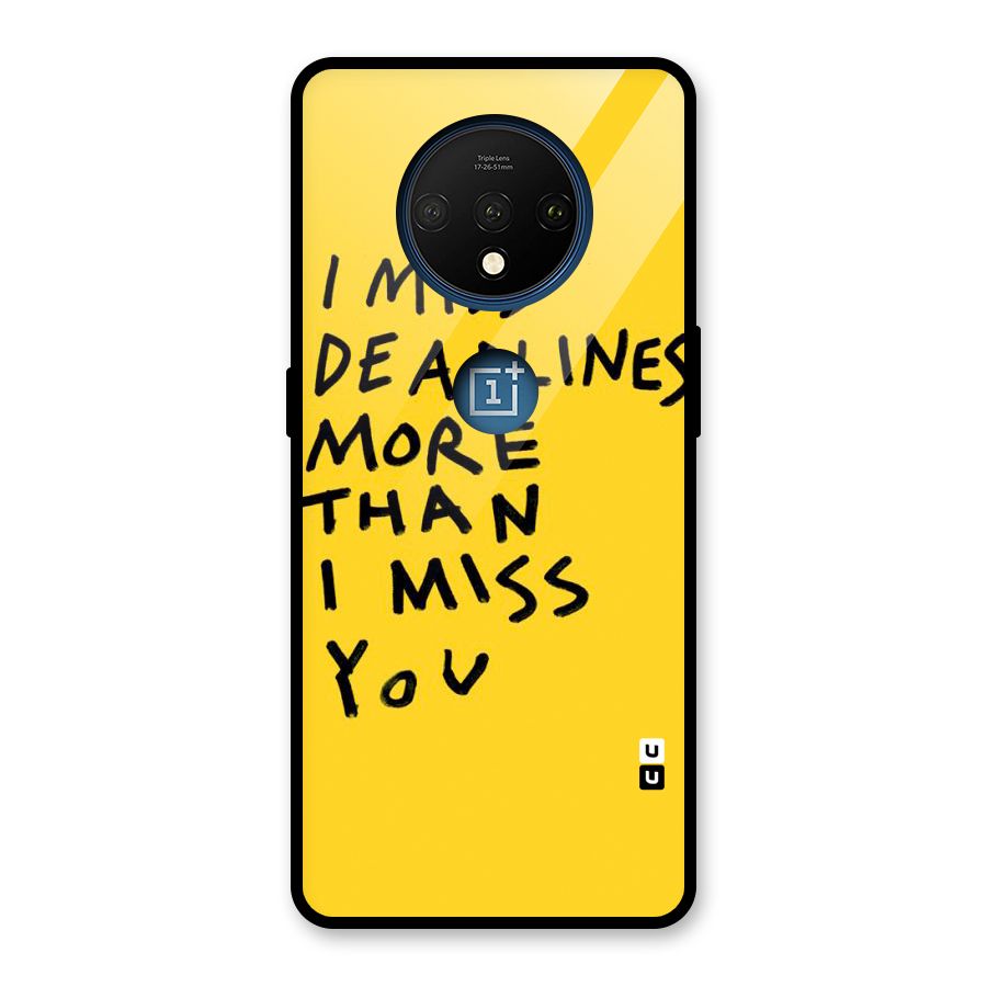 Deadlines Glass Back Case for OnePlus 7T