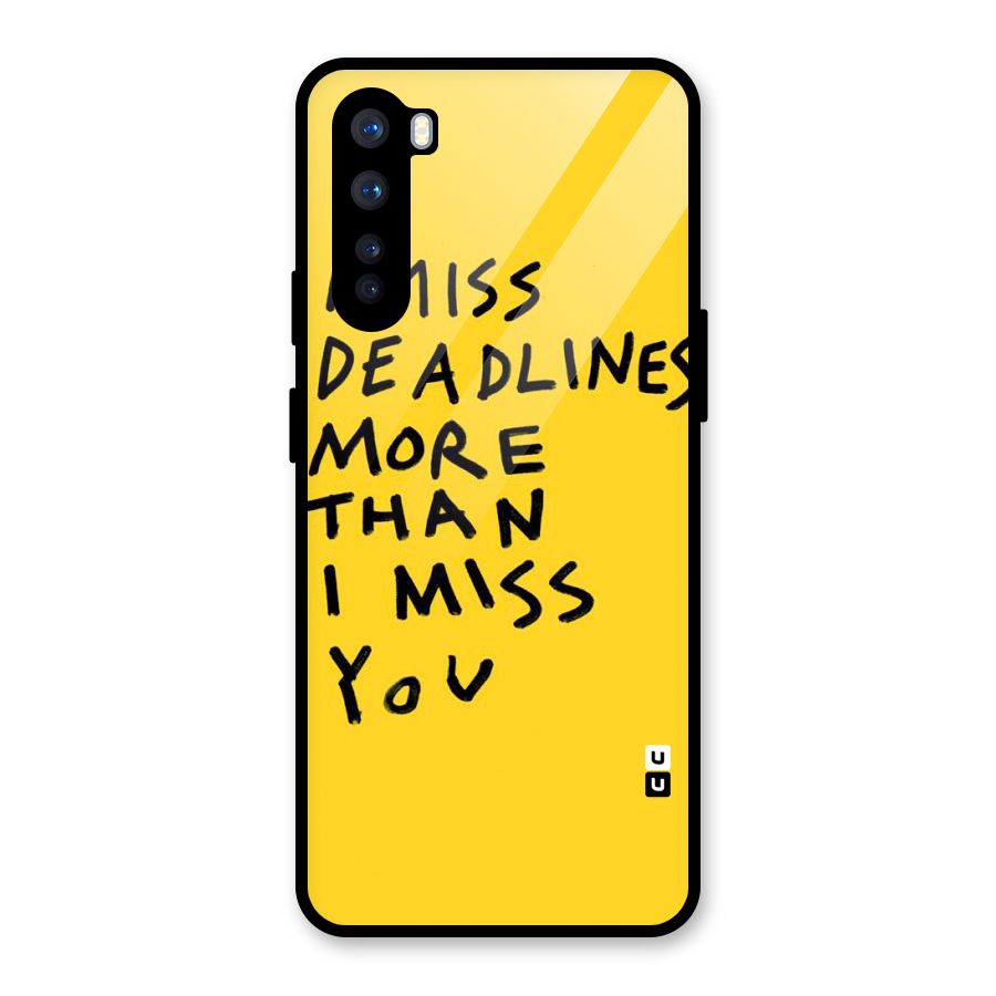 Deadlines Glass Back Case for OnePlus Nord