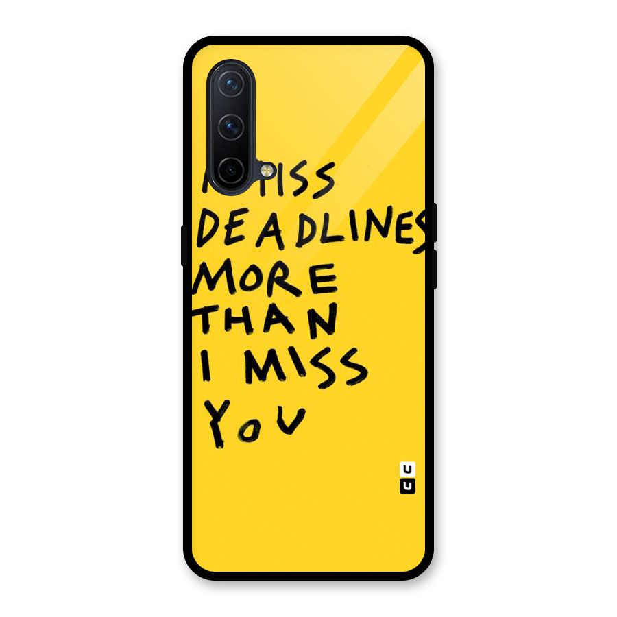 Deadlines Glass Back Case for OnePlus Nord CE 5G