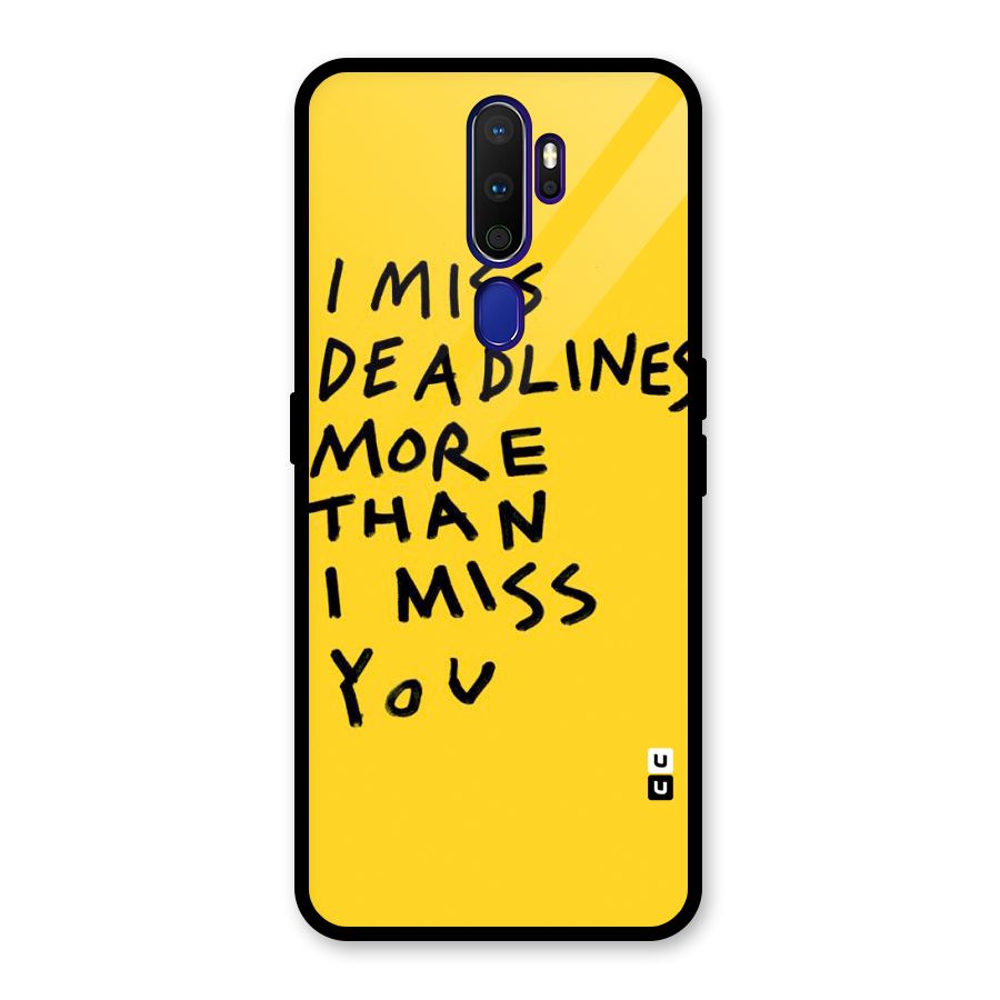 Deadlines Glass Back Case for Oppo A9 (2020)