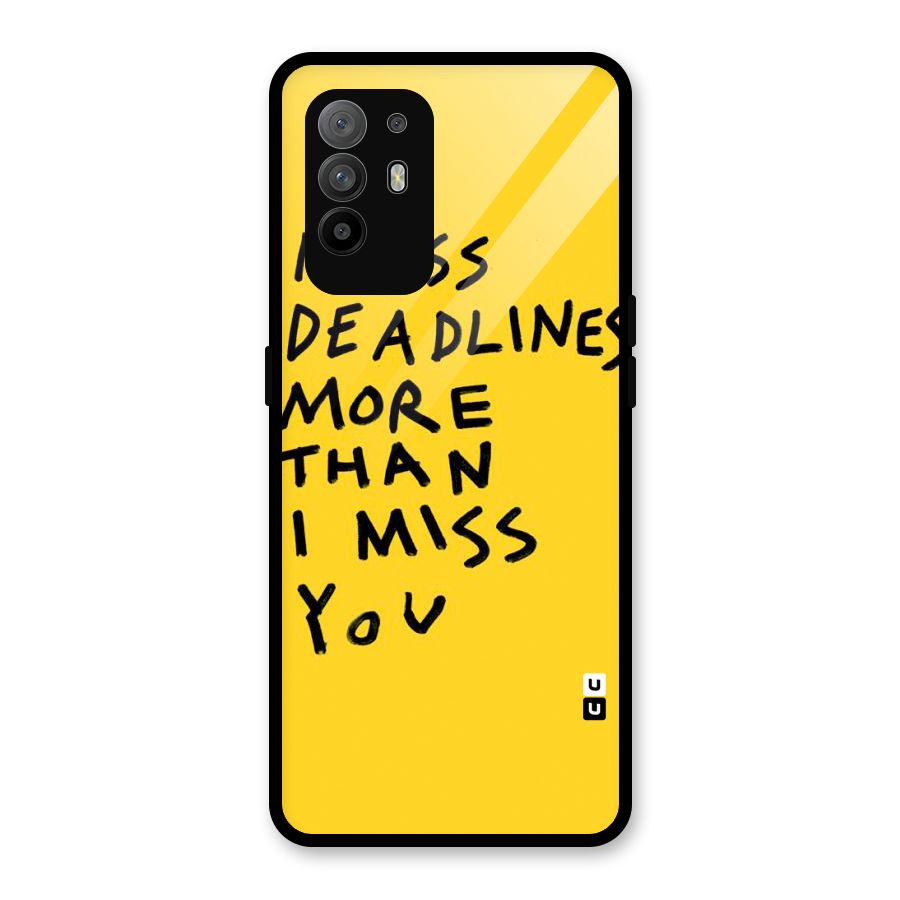 Deadlines Glass Back Case for Oppo F19 Pro Plus 5G