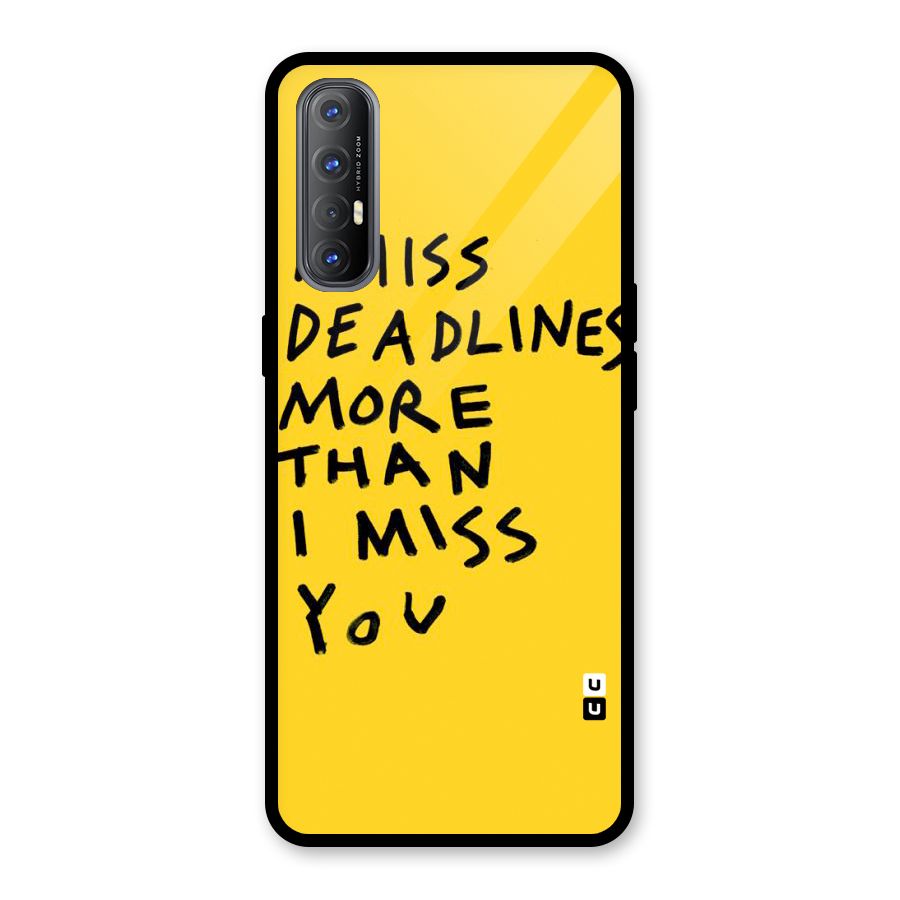 Deadlines Glass Back Case for Oppo Reno3 Pro