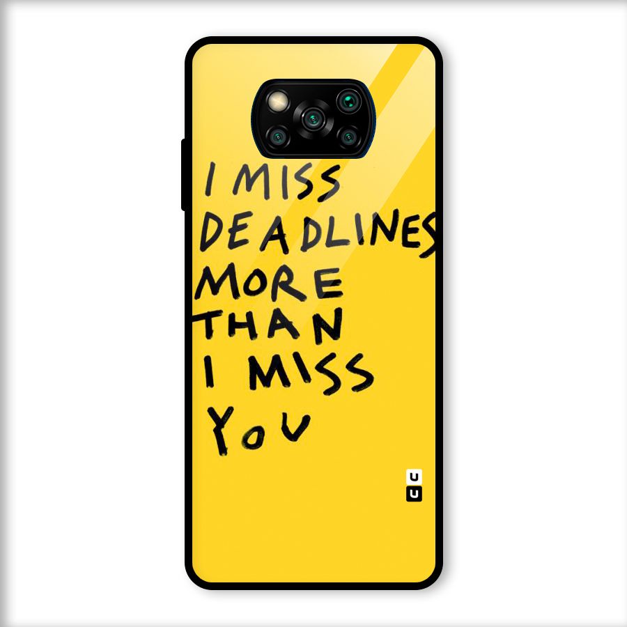 Deadlines Glass Back Case for Poco X3