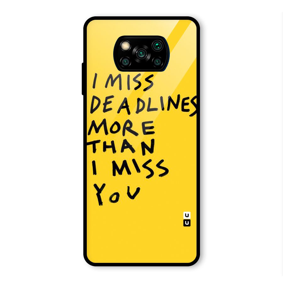 Deadlines Glass Back Case for Poco X3 Pro