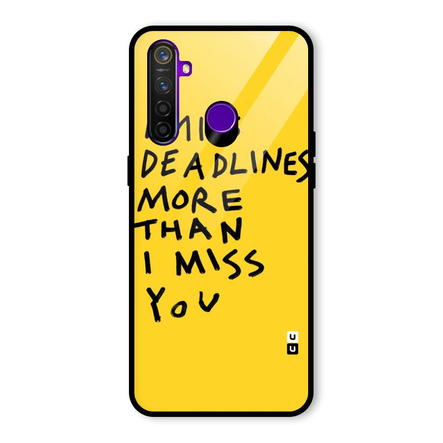 Deadlines Glass Back Case for Realme 5 Pro