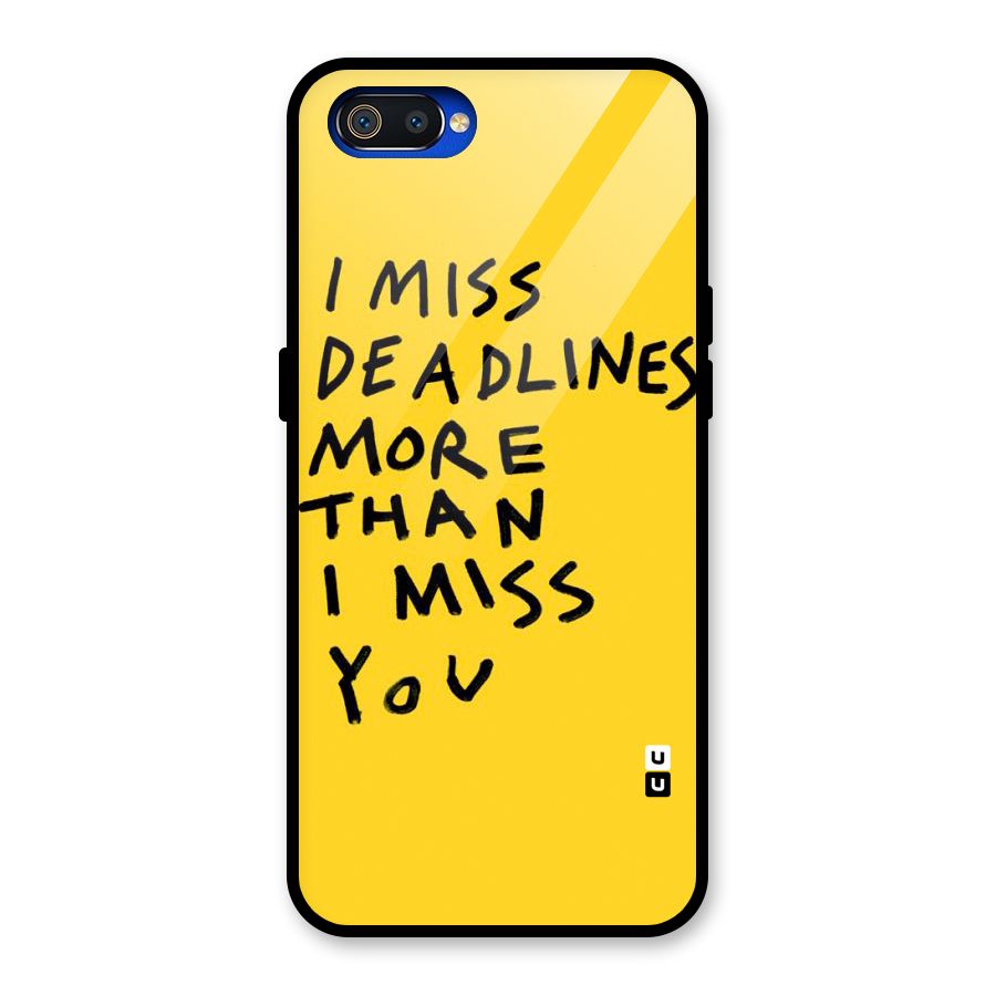 Deadlines Glass Back Case for Realme C2