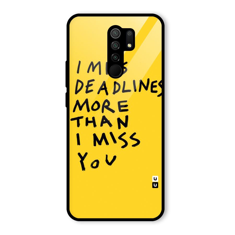 Deadlines Glass Back Case for Redmi 9 Prime