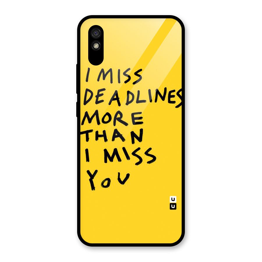 Deadlines Glass Back Case for Redmi 9i